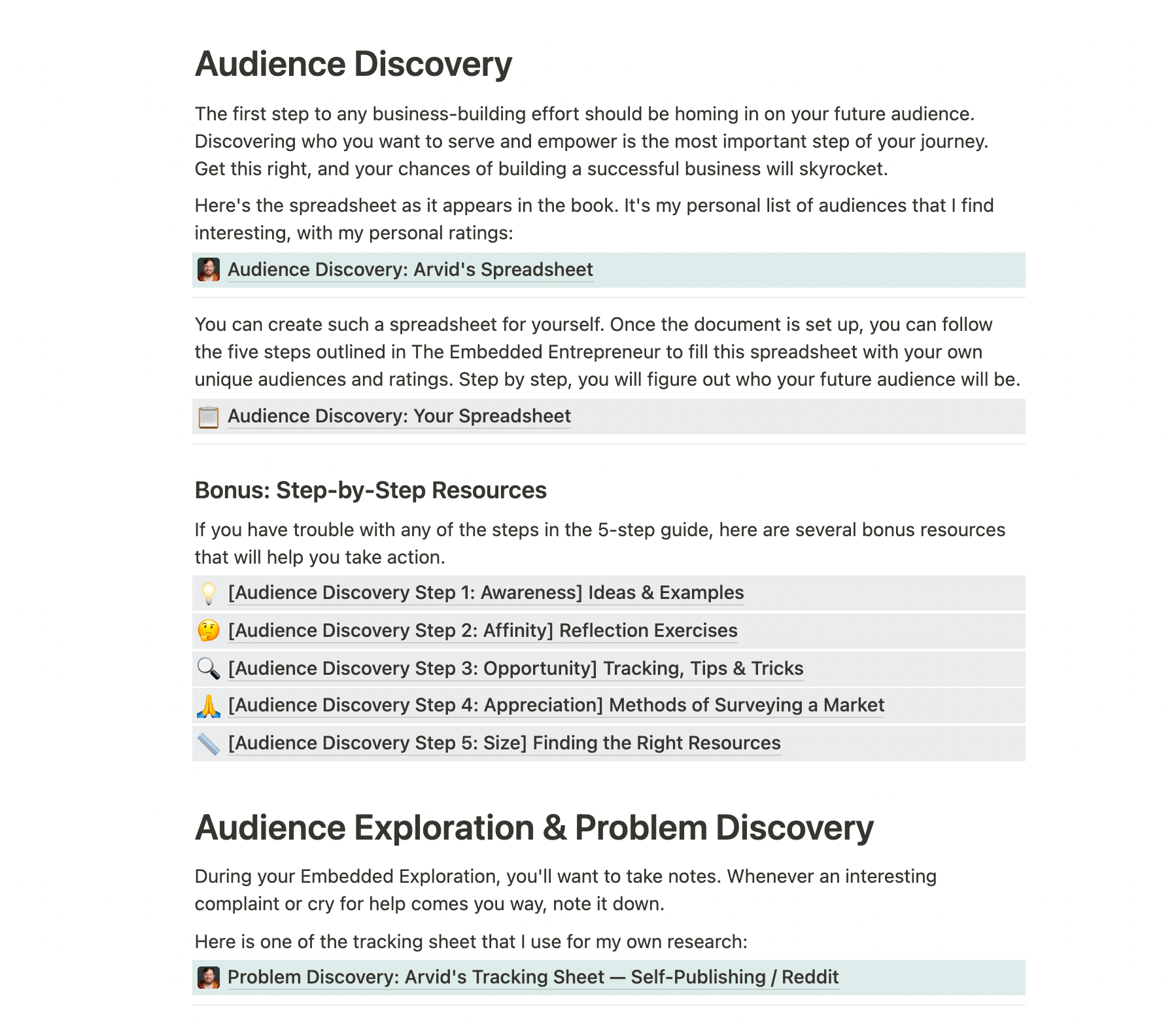 The Embedded Entrepreneur Toolkit